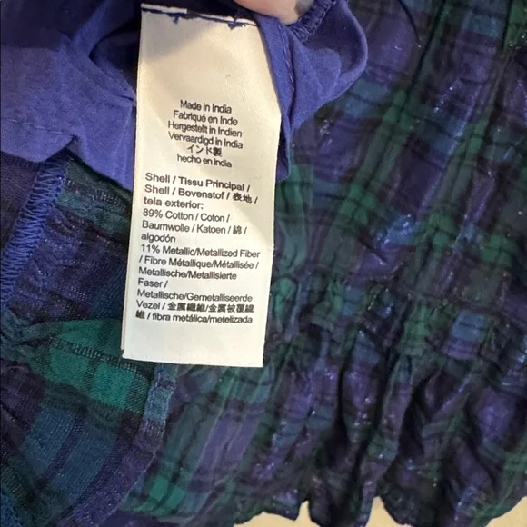 Crewcuts Blue and Green Plaid Girls Dress - Picture 5 of 6